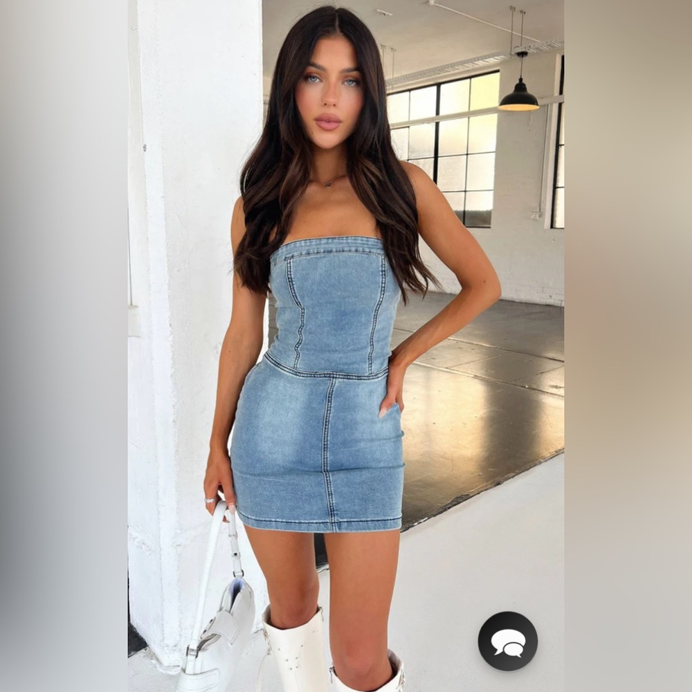 NWT, Thatssofetch Robbie Denim Dress - Blue, Sz 2